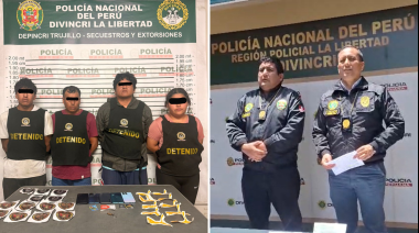PNP captura a integrantes de dos bandas criminales dedicadas a la extorsión en regiones del país