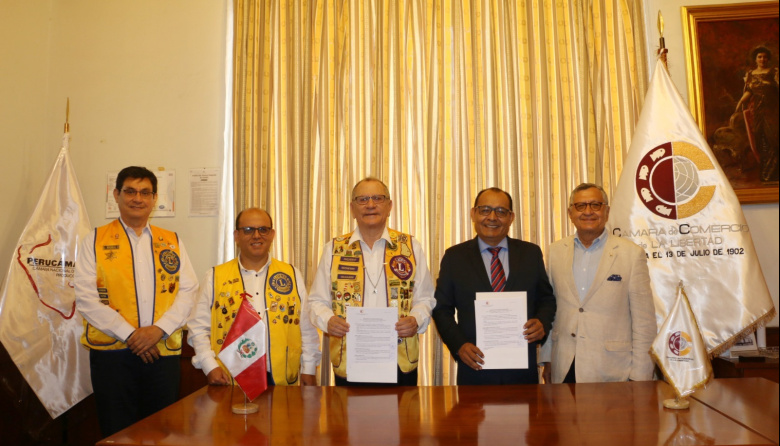 Club de Leones de Trujillo y Cámara de Comercio de La Libertad suscriben convenio para fortalecer el Festival Internacional de Primaver