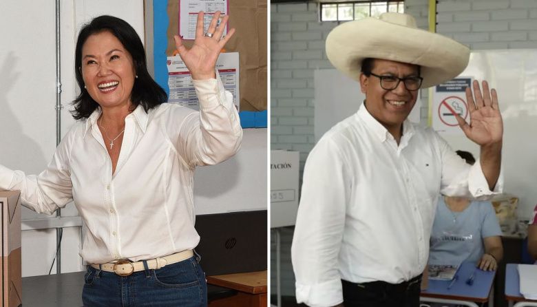 Keiko Fujimori y Roberto Sánchez se perfilan para segunda vuelta en elecciones presidenciales