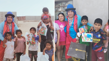 Vituchinrinrin: el enfermero que se disfraza de payasito para llevar alegría navideña a niños de sectores vulnerables