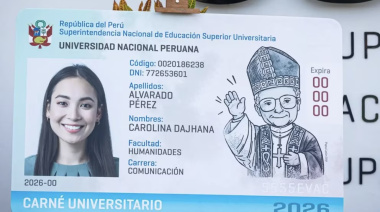 Papa León XIV protagoniza el nuevo carné universitario 2026 presentado por Sunedu