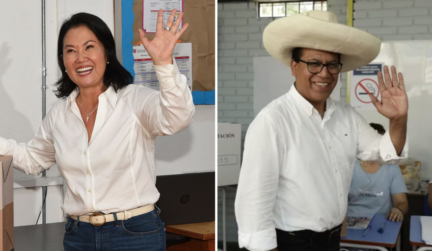 Keiko Fujimori y Roberto Sánchez se perfilan para segunda vuelta en elecciones presidenciales